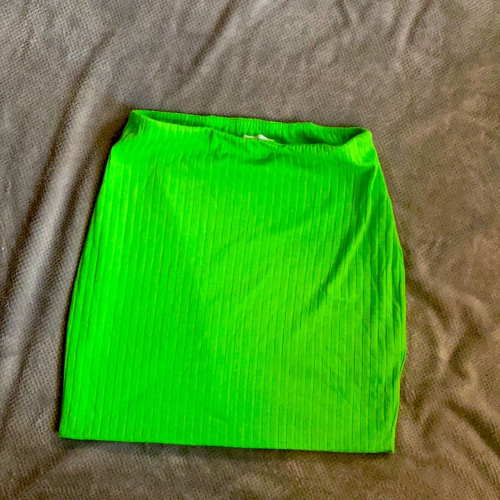 Like green mini skirt